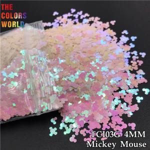 China Pearlescent Mickey Mouse Glitter , Iridescent Craft Glitter For DIY wholesale