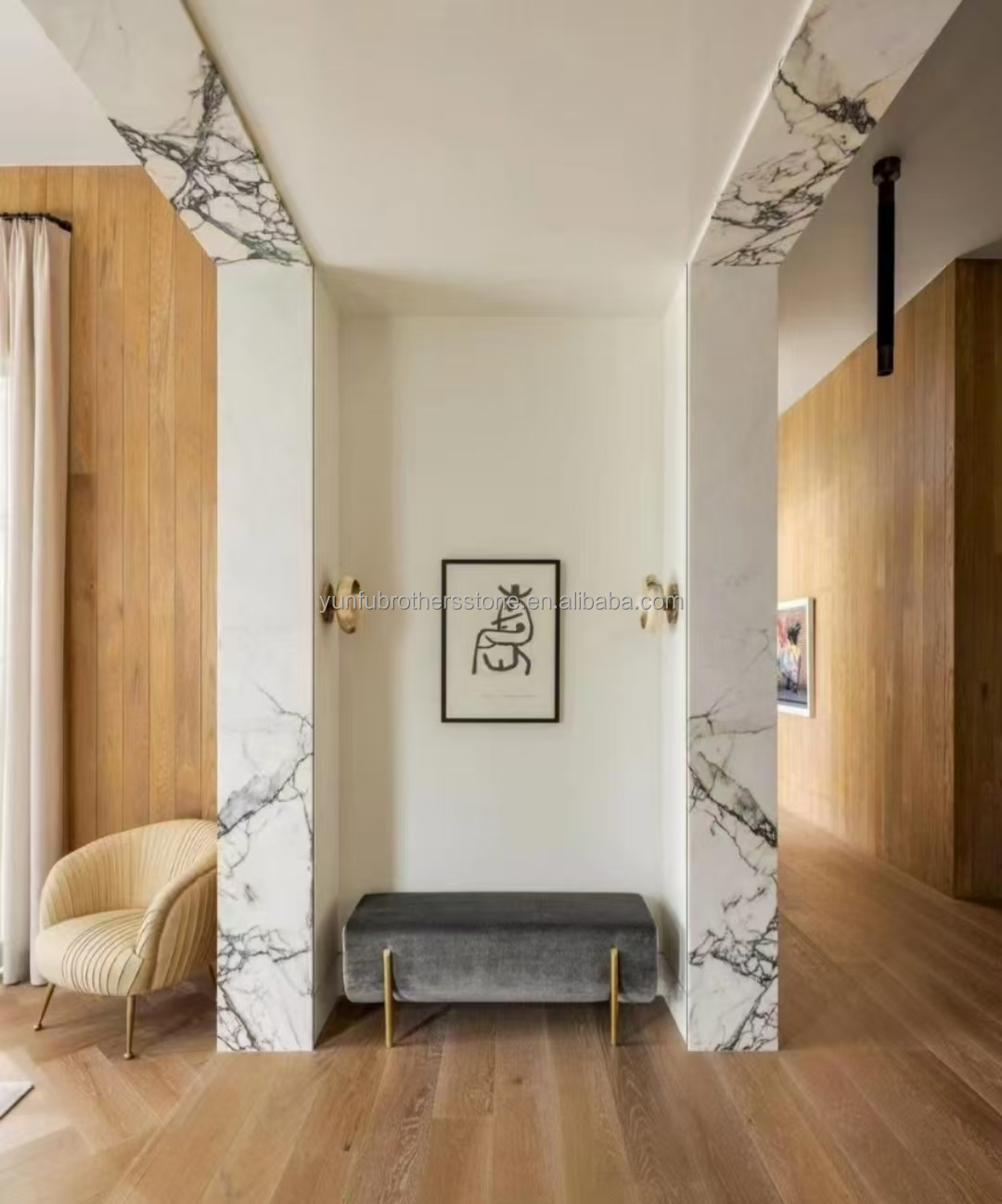 Polished Beautiful Paonazzo Marble Stone for Hotel Kitchen Countertop Decoration