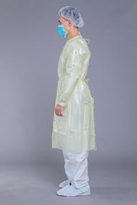 China Bacterial Resistant 20gsm PP 17gsm PE Disposable Isolation Gowns wholesale