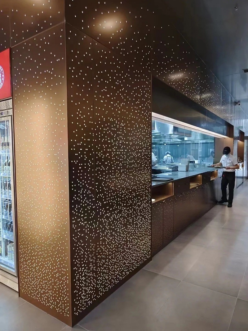 304 316 Decorative Perforated Stainless Steel Sheet Metal Ceilings Screens Filter 0.3mm