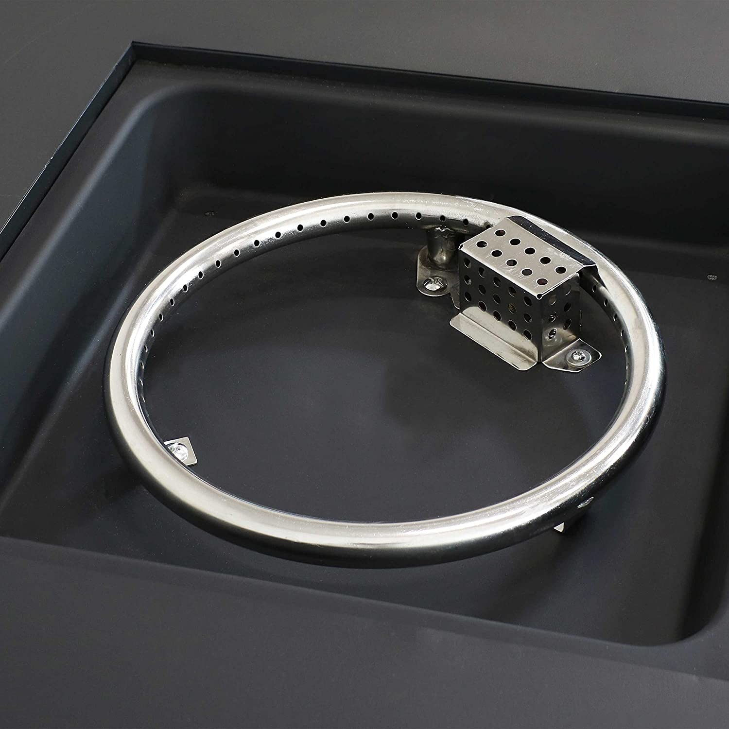 Metal Propane Outdoor Natural Gas Firepit Modern Smokeless Square