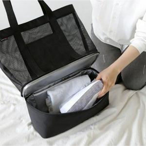 China Black Foldaway Kids Beach Bag Tote Shoulder Carr Food Camping Sturdy wholesale