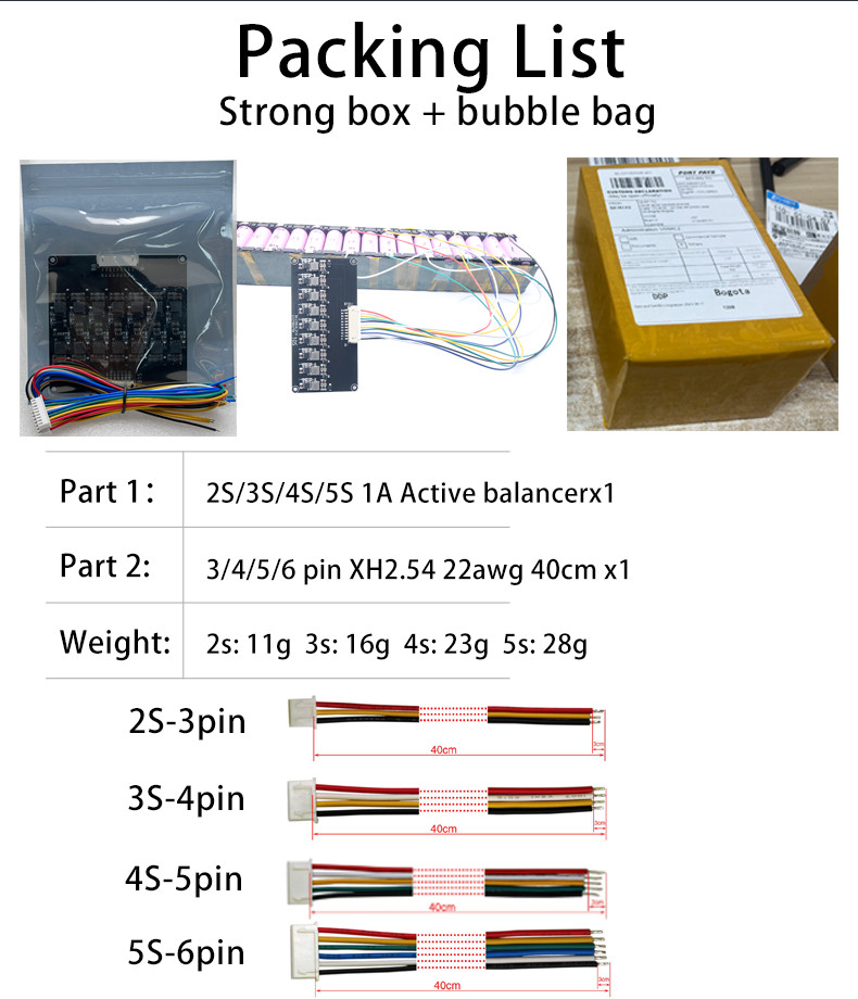 2S Lithium/Lifepo4 Battery Inductive Active Balancer 1A Active Equalizer Energy Transfer For sightseeing cars
