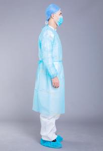 China 18g PP Blue Lightweight Disposable Isolation Gown wholesale