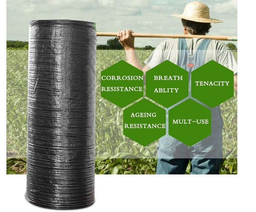 PP Woven 4mm Plastic Landscape Fabric HDPE Anti Weed Gardening Mat
