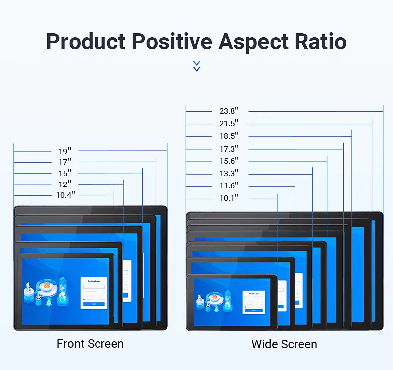 10.1 - 27 Inch Touch Screen Monitor IP65 Waterproof Windows Android LCD Display Industrial PC