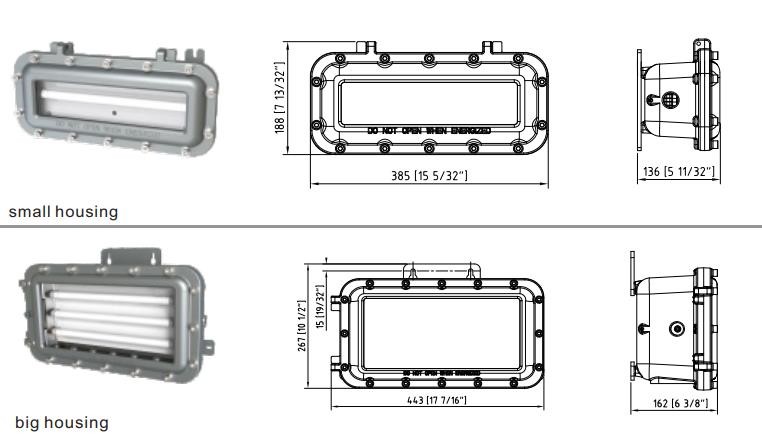 IP66 LED Exit Emergency Light DC12-36V For Dangerous Place