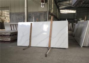 China Luxury Kitchen Artificial Stone Calacatta White Quartz Countertop Slab wholesale