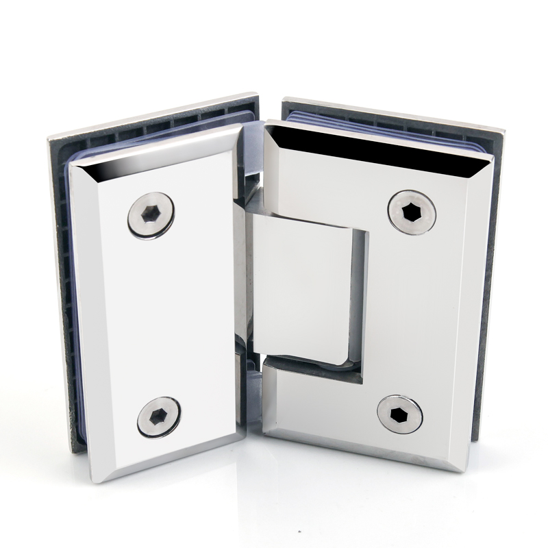 90 Degree Wall To Glass Shower Enclosure Screen Modern Design with Pivoted Door Hinges