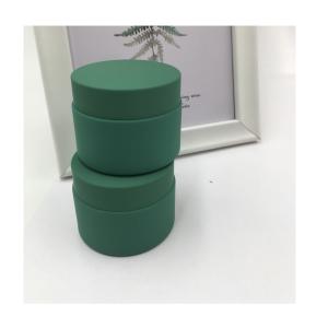 China Soft Touch Green Glass Cosmetic Cream Jar Empty Cream Jars wholesale