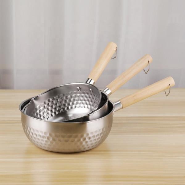 Non Stick Japanese Sauce Pan Stainless Steel Restaurants Soup Cooking Pot With