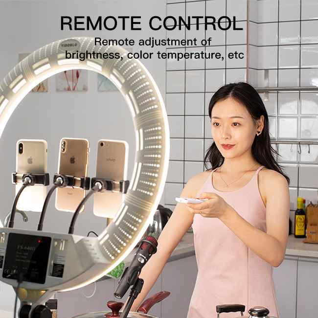 High power 100w remote control 3200k-5500k battery support leds 22 Inch Ring Light