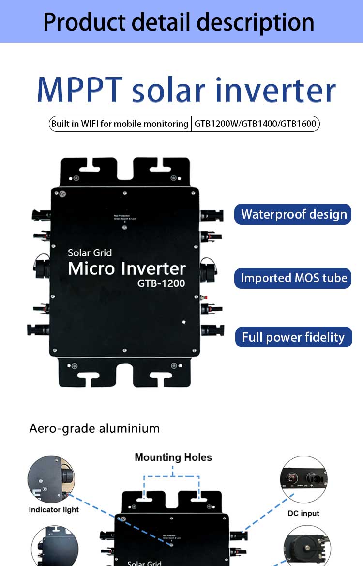 Wholesale Of New Features 2000W Solar Micro Inverter 800W Micro-Inverters Solar Cable Micro Inverter