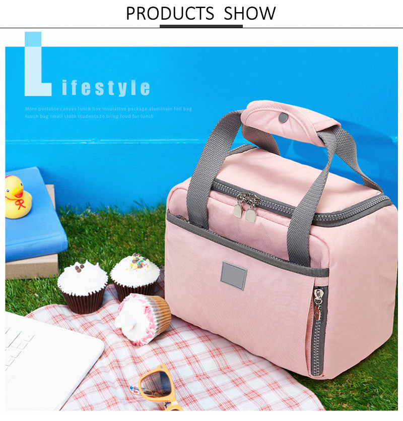 Wholesale Portable Stylish Reusable Waterproof Insulated Lunch Bag