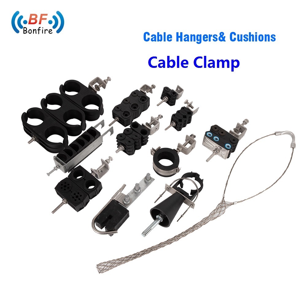 Round Type ADSS Optical Cable Fitting Fiber Optic J Hook Suspension Clamp