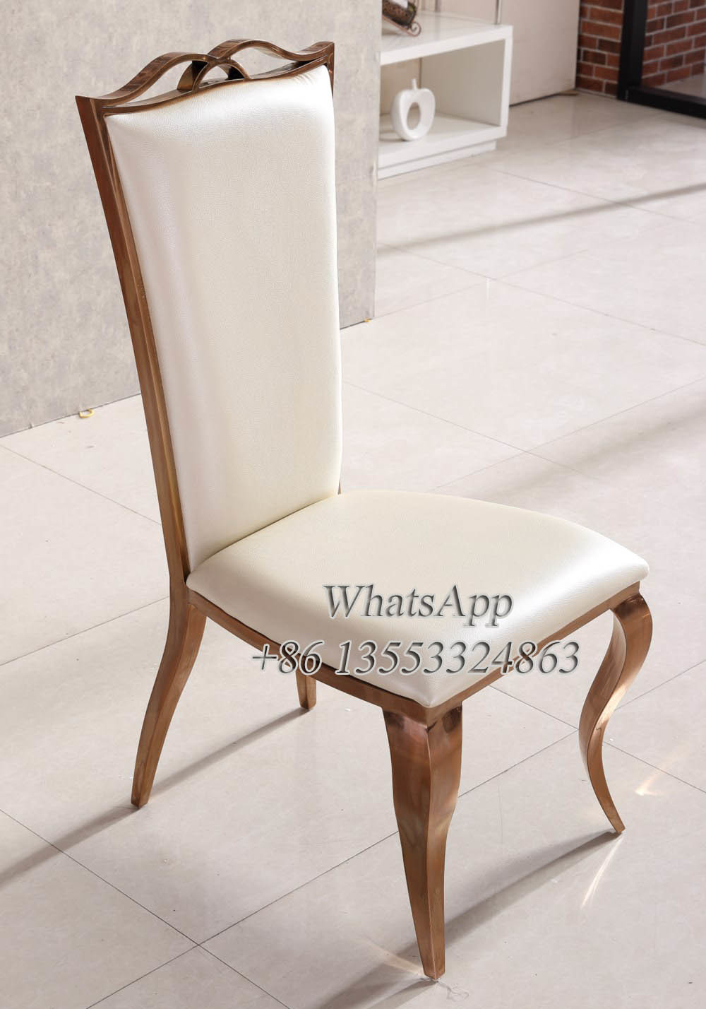 Leather Stainless Steel Dining Chair For Sale in Chiness Manufacturer (YS-1-1)