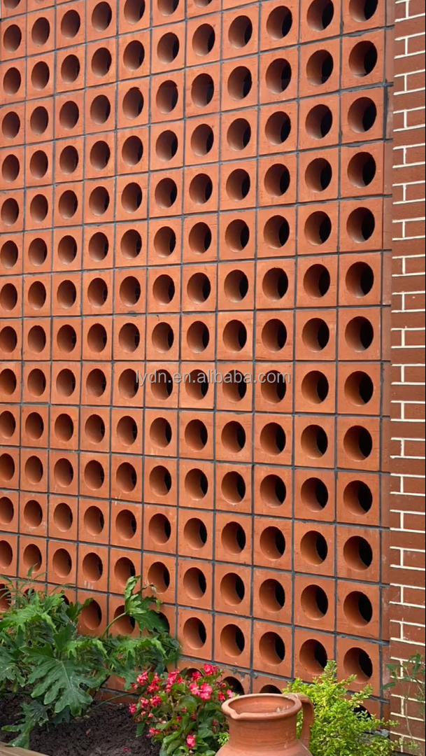 Common Size 240*120*60mm Handmade Clay Fire Bricks Ventilation Tiles Heat Insulation up to 800°C for Garden Panel Facade