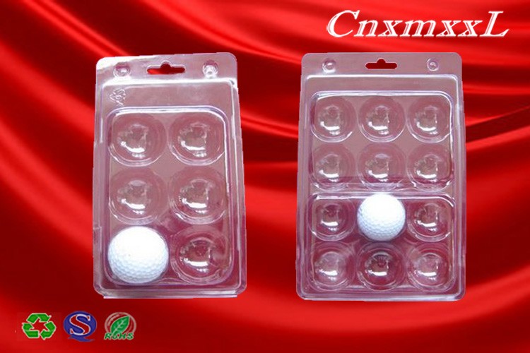 6pcs Golf Ball Transparent Plastic Blister Packaging Toy PVC Blister Tray
