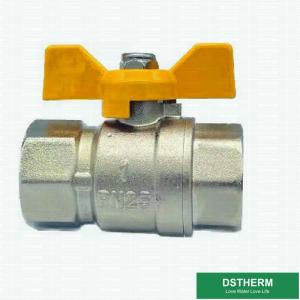 China Butterfly Handle Forged Brass Ball Valve High Pressure Gas Pipe Valve wholesale