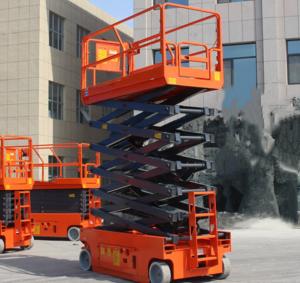 China Self Propelled Electric Scissor Lift 13.7m Hydraulic Drive For Aerial Working wholesale