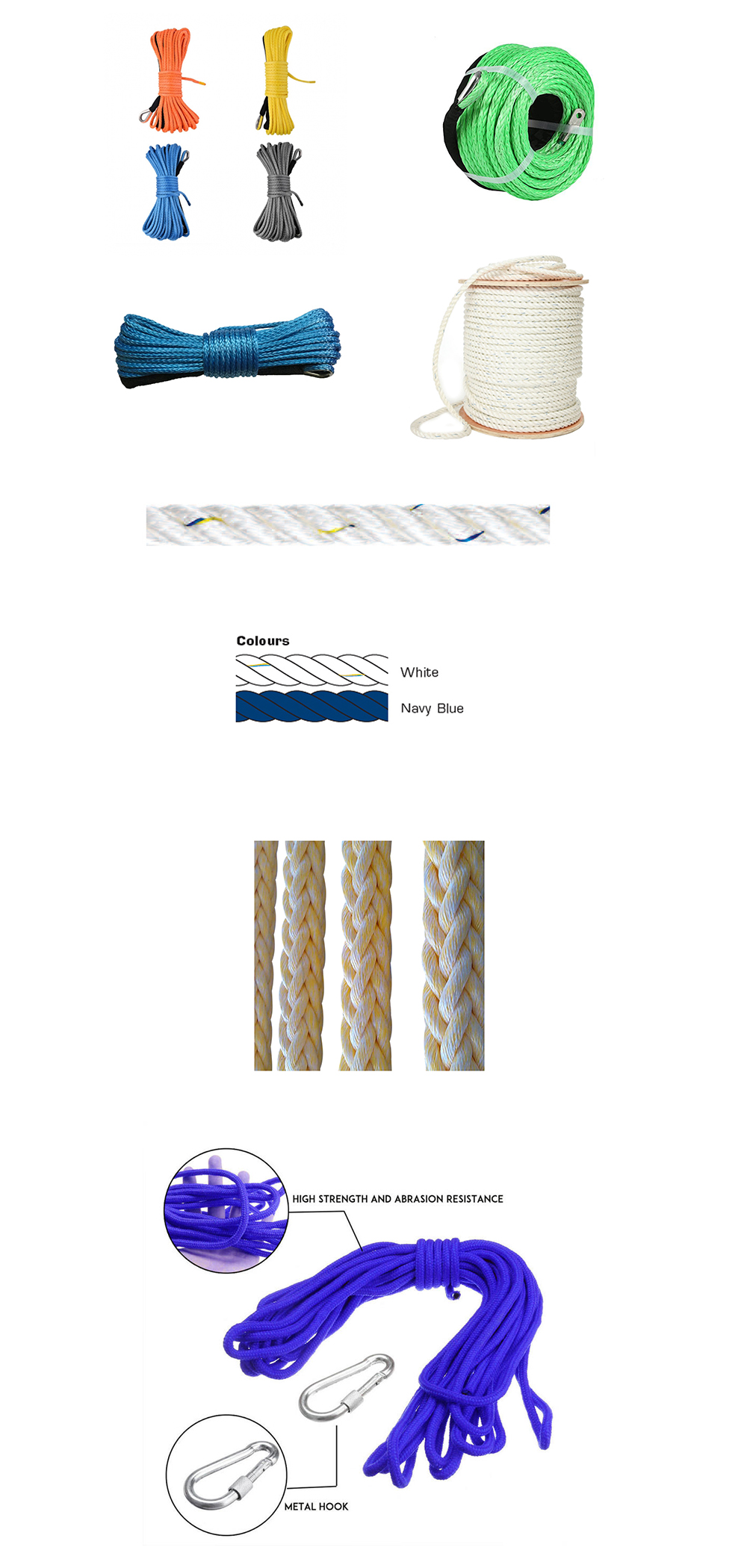 10 Year Lifespan 4mm Nylon Braided Rope for Customized Applications