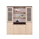 Tall Glass Wooden Lockable Filing Cabinet Modern Scratch Resistant