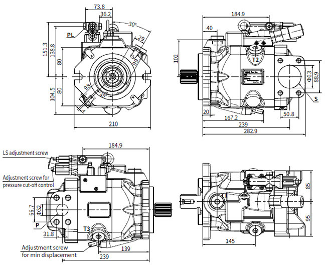 High Pressure Axial Piston Hydraulic Motor Variable Displacement Pump HP5V SERIES