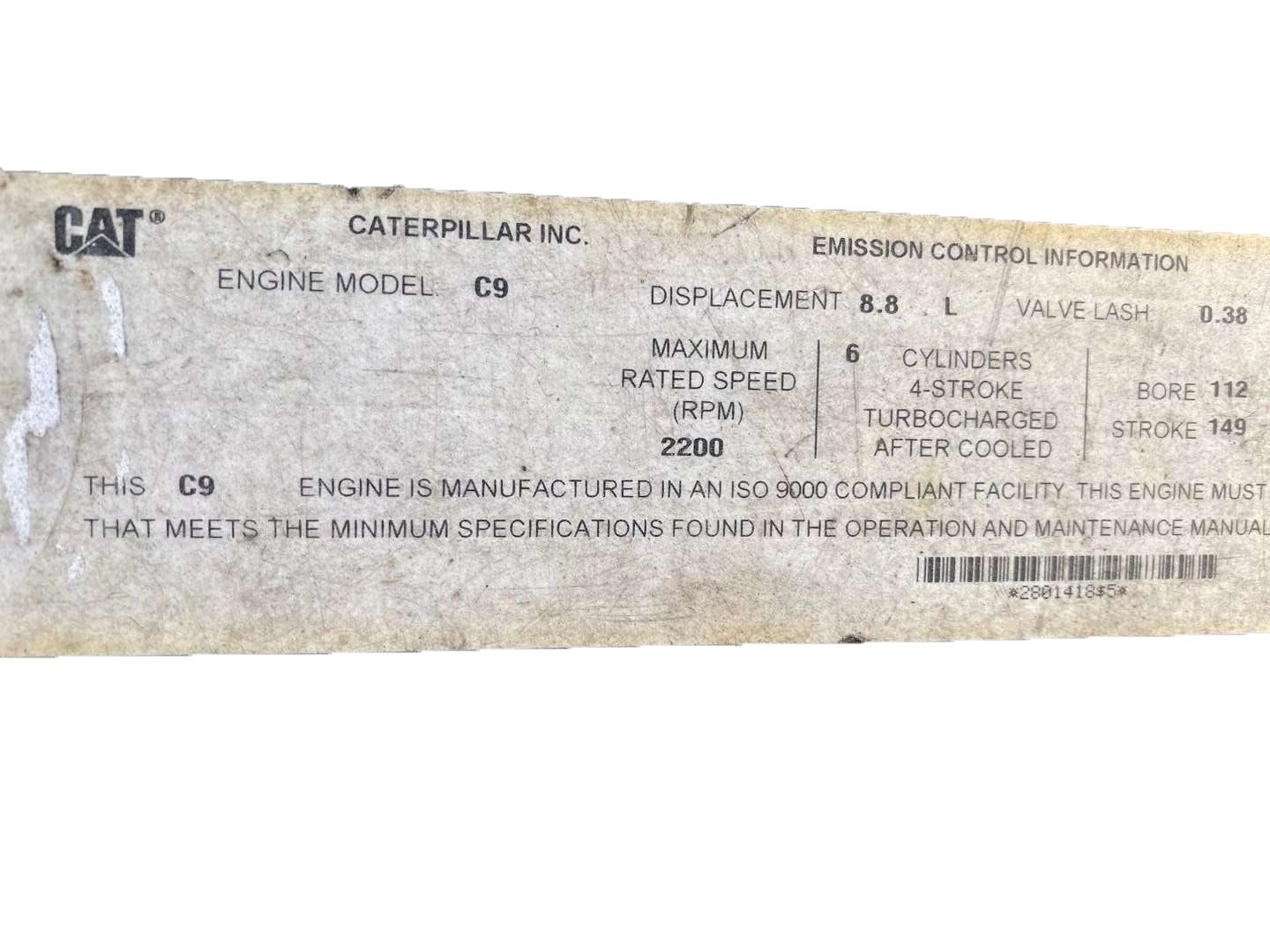 CAT C9 Diesel Engine Spare Parts