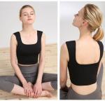 220g Womens Yoga Tank Top Flatlock Stitching Exercise Bra For Ladies