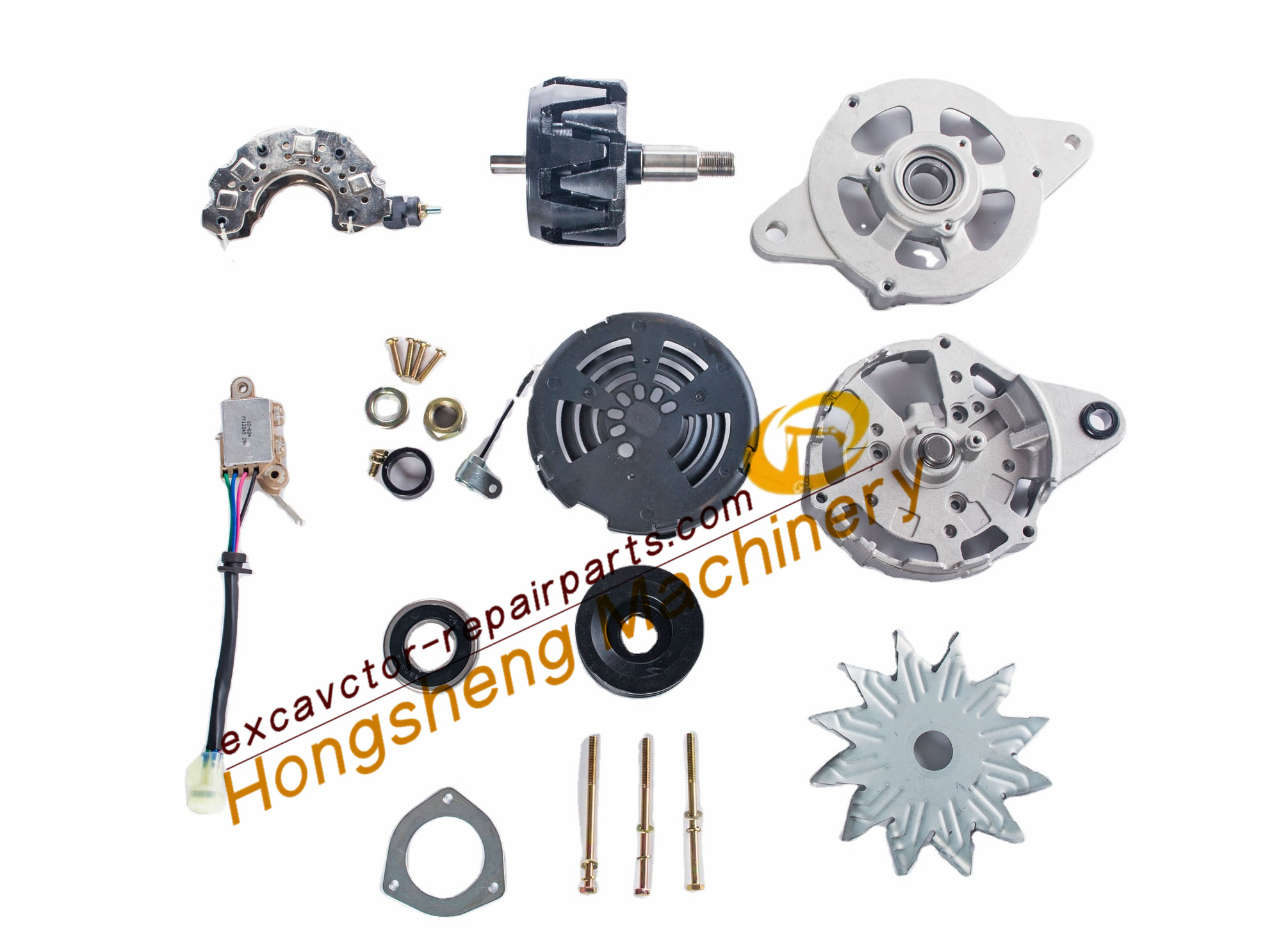 24V 55A 8PK Excavator Repair Parts Generator 63377465 C4.4 Engine E312D 315D
