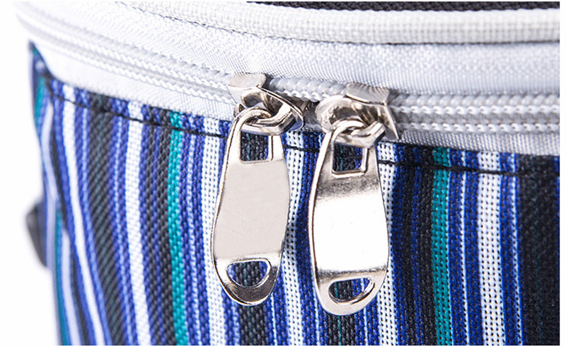 Cylindrical Shape Large Insulated Thermal Food Picnic Cooler Bag