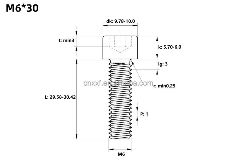 Grade Hastelloy C-276 Plain Finish Hex Bolt DIN912 M6*10-40mm ANSI Standard Hexagon Socket Bolt