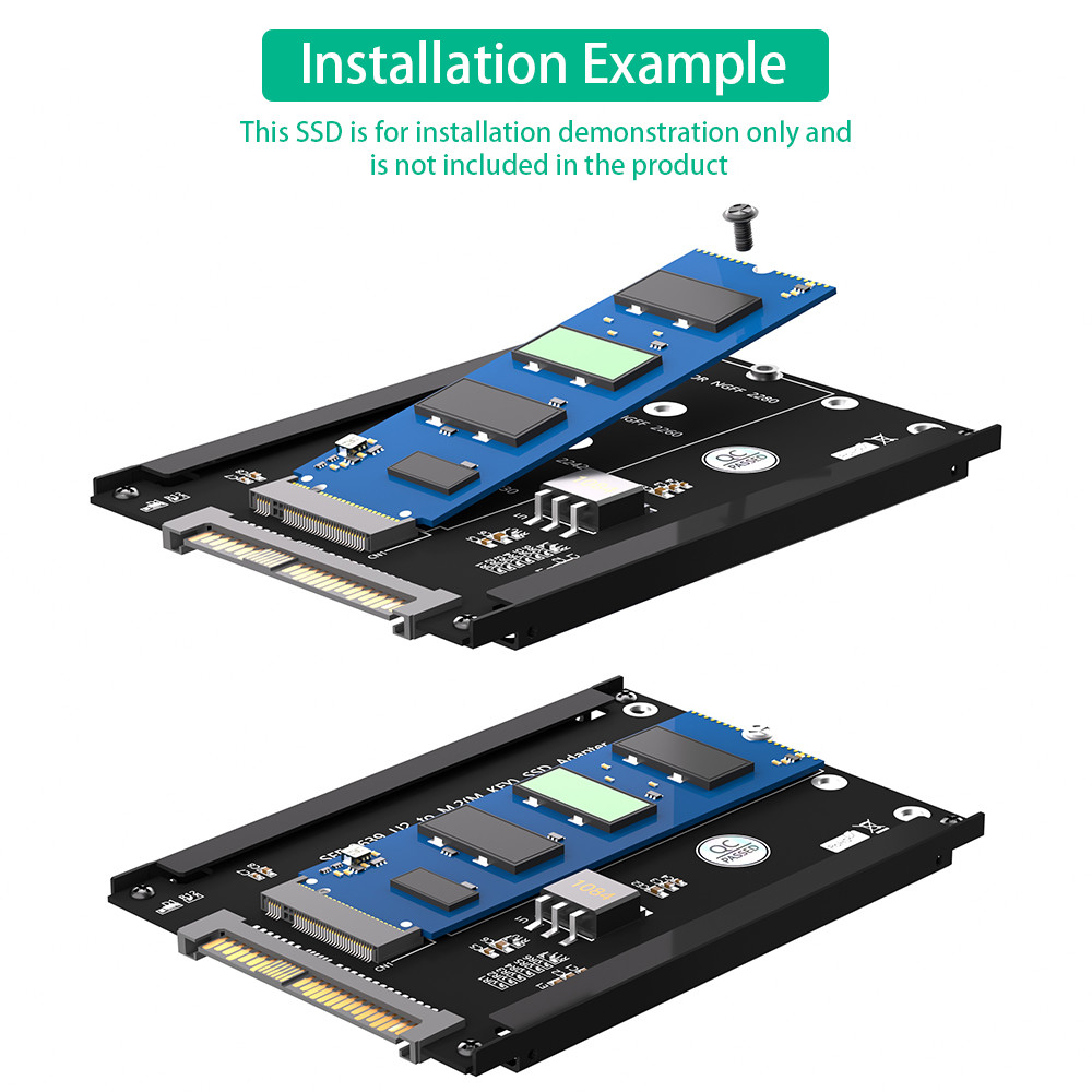 M.2 NGFF key M SSD to SFF-8639 U.2 Adapter with Frame Bracket
