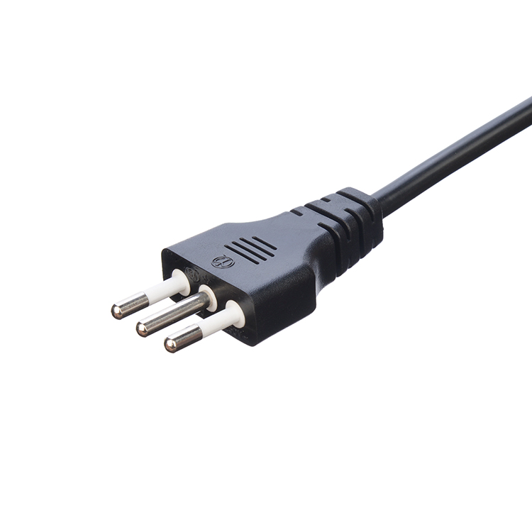 Black 16awg BC01 and 220v 10m Solar Extension Cable IMQ Standard 3 Prong US Power Cord Oxygen Free Bared Stranded Copper