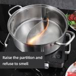 High Quality 18/8 Stainless Steel Pot Weldless Hot Pot Two-flavor Soup Pot