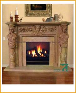 China European Style Yellow Fireplace Mantel wholesale