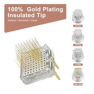 China Gold Plated RF Microneedling Cartridges 25pins Nano Micro Needle wholesale