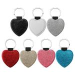 Personalized Sparkle Leather Pendant Key Chain For Sublimation Printing