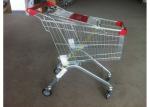 Supermarket Push Cart Retail Grocery Metal Wire Shopping Trolley Cart With