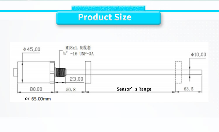 UNIVO UBCZ-1000Y Magnetic Displacement Position Sensor for Liquid Level Measurement