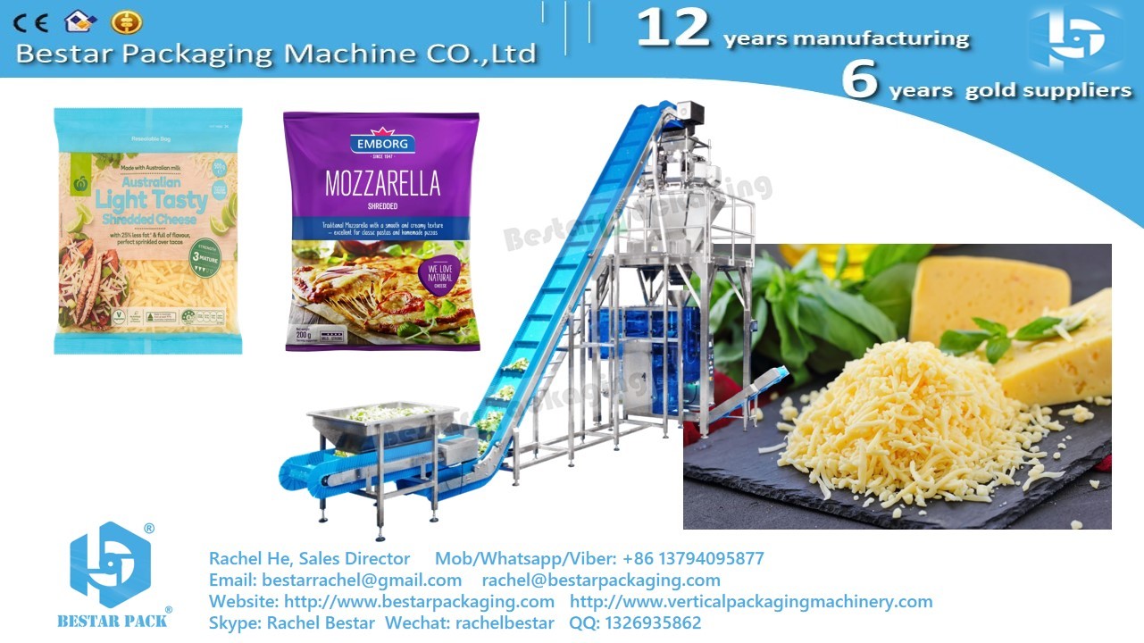 Automatic packing machine for shredded cheese 500g pouch BSTV-650AZ