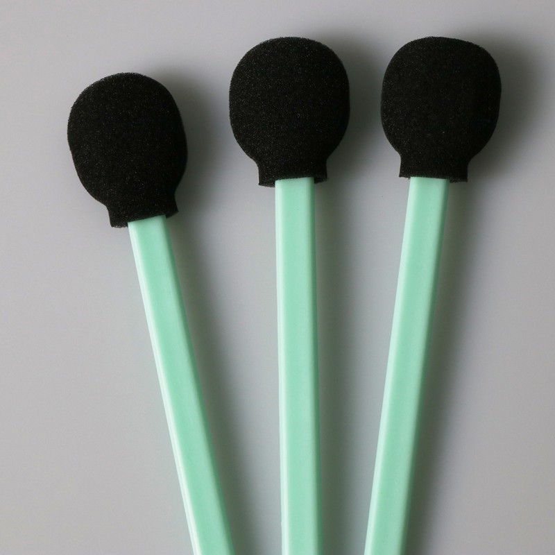 Round Sponge Head White Pp Stick Foam Tip Swabs Lollipop Shape