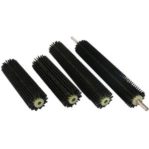 China Industrial Nylon Cylindrical Brush Stainless Shaft Glass Cleaning Brush Vegetable And Fruit Polishing Roller Brush wholesale