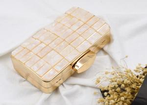 China American Style Metal Evening Clutch Bags Fashion Anniversary With Masonry Plaid wholesale