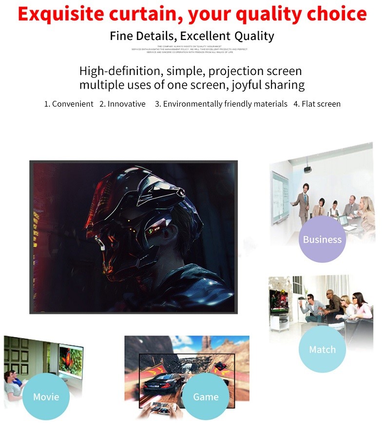 Spandex Material Custom Foldable Projector Screen Anti Wrinkle