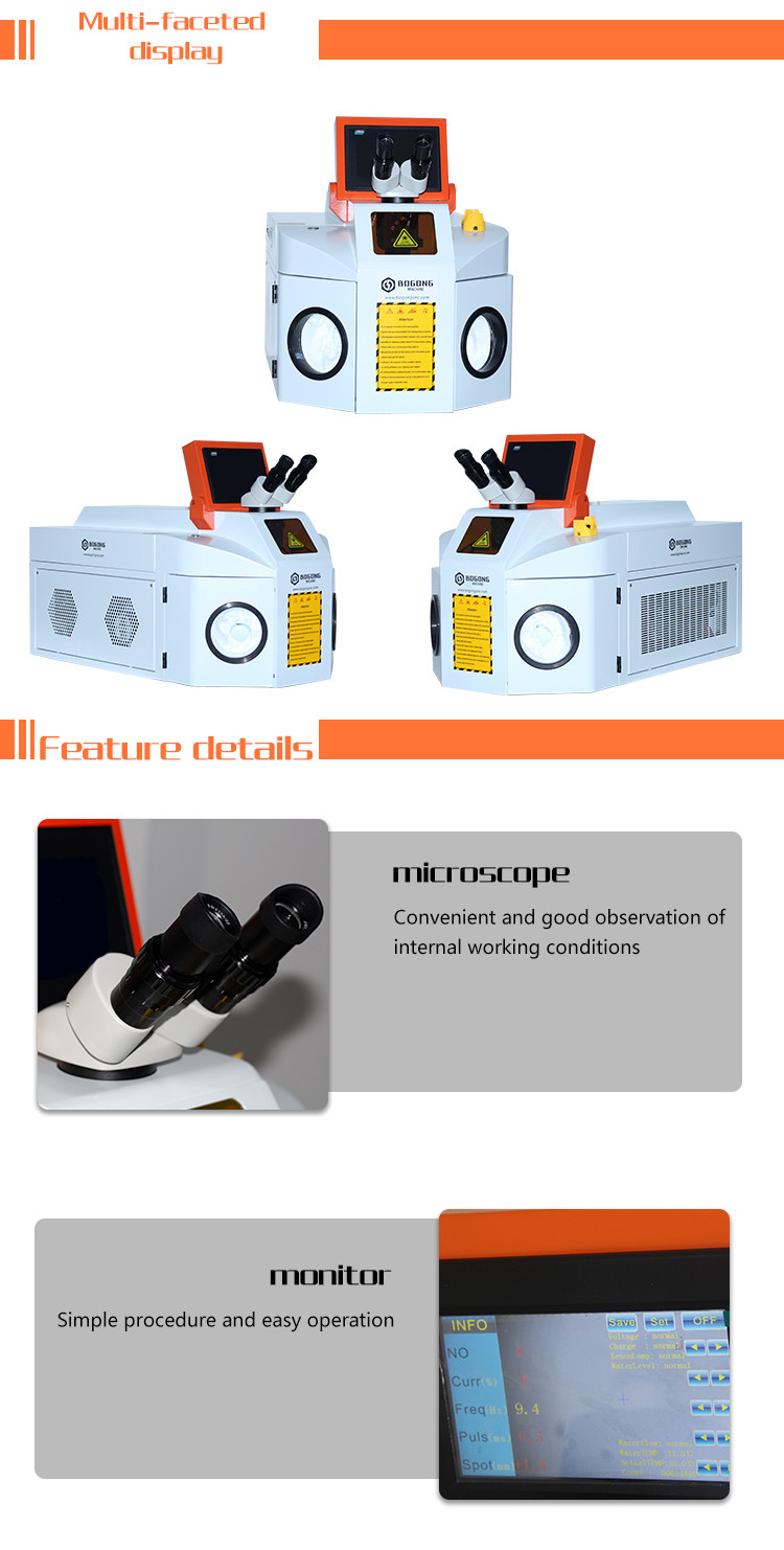 200w desktop argon spot micro jewelry gold silver laser welding machine