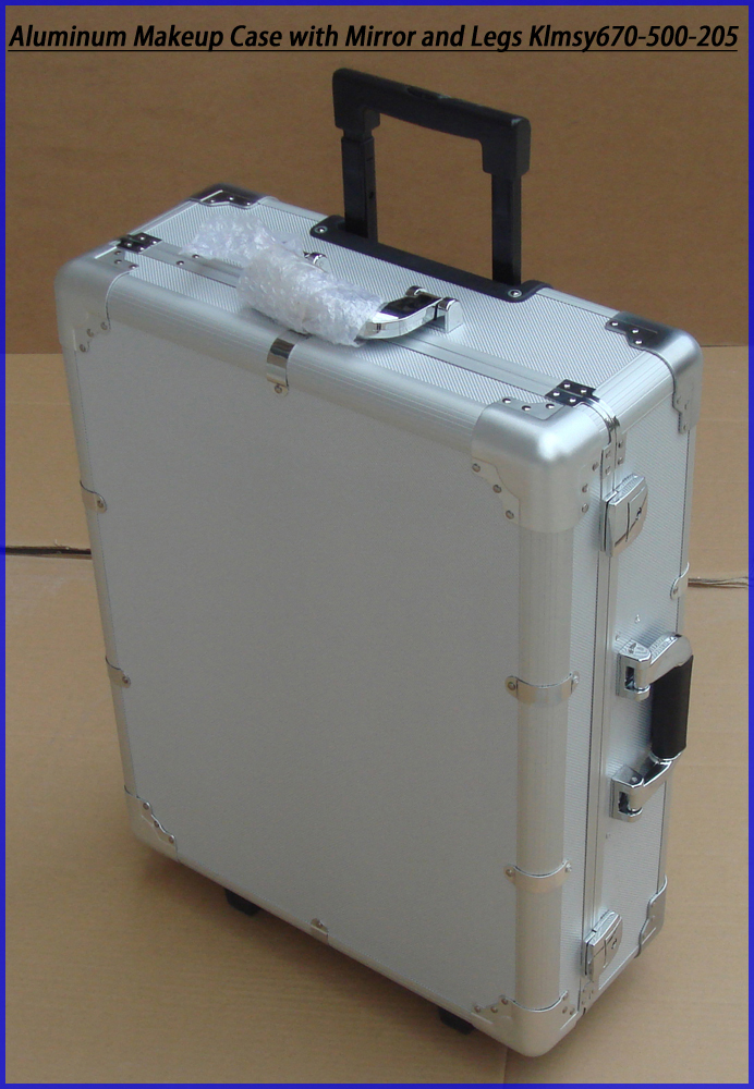 Aluminum Makeup Case with Mirror and Legs KLMSY670-500-205