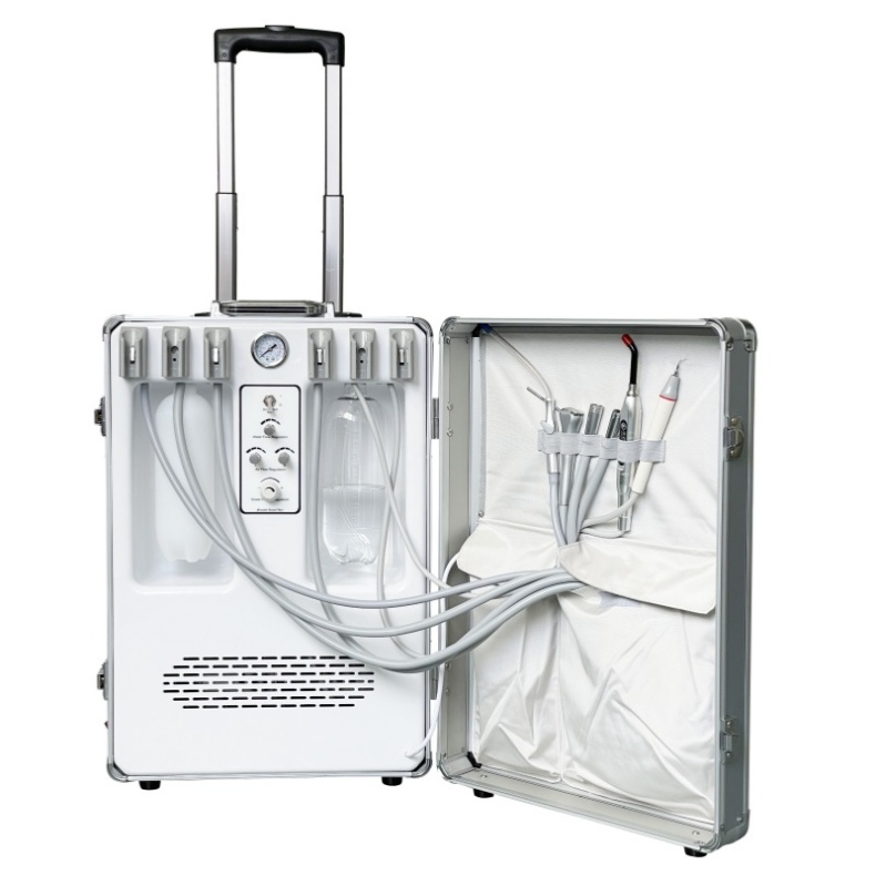 Luggage Style Dental Clinic CE Approved Dental Mobile Unit With Air Compressor