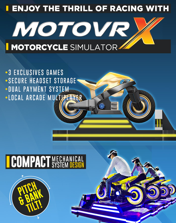 Optional Color VR Motorcycle Simulator Immersive Game Support Multiplayer