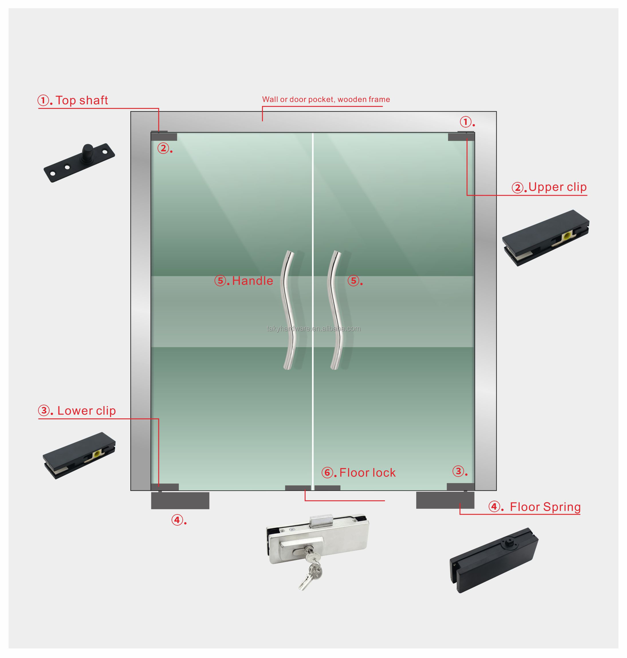 Glass Door Hardware Adjustable 135 Degree Glass to Glass Beveled Edge Shower Door Hinge